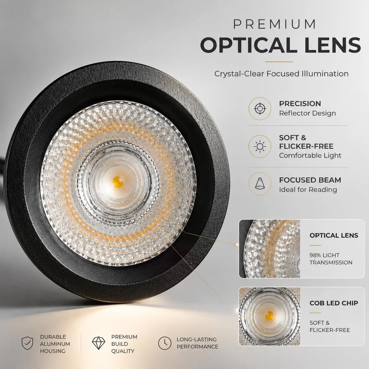 Lampa ścienna LED z wtyczką, portami USB i bezprzewodową ładowarką, regulowana, 3000 K