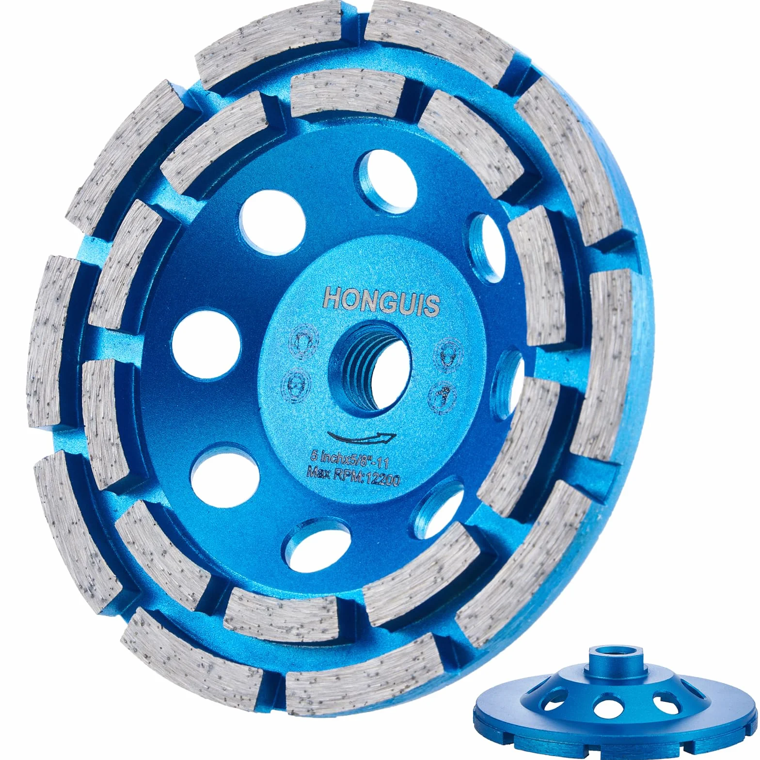12,7 cm diamentowa ściernica garnkowa, 1,6 cm-11 trzpień szlifierka do betonu dwurzędowa do betonu murarskiego granitu marmuru
