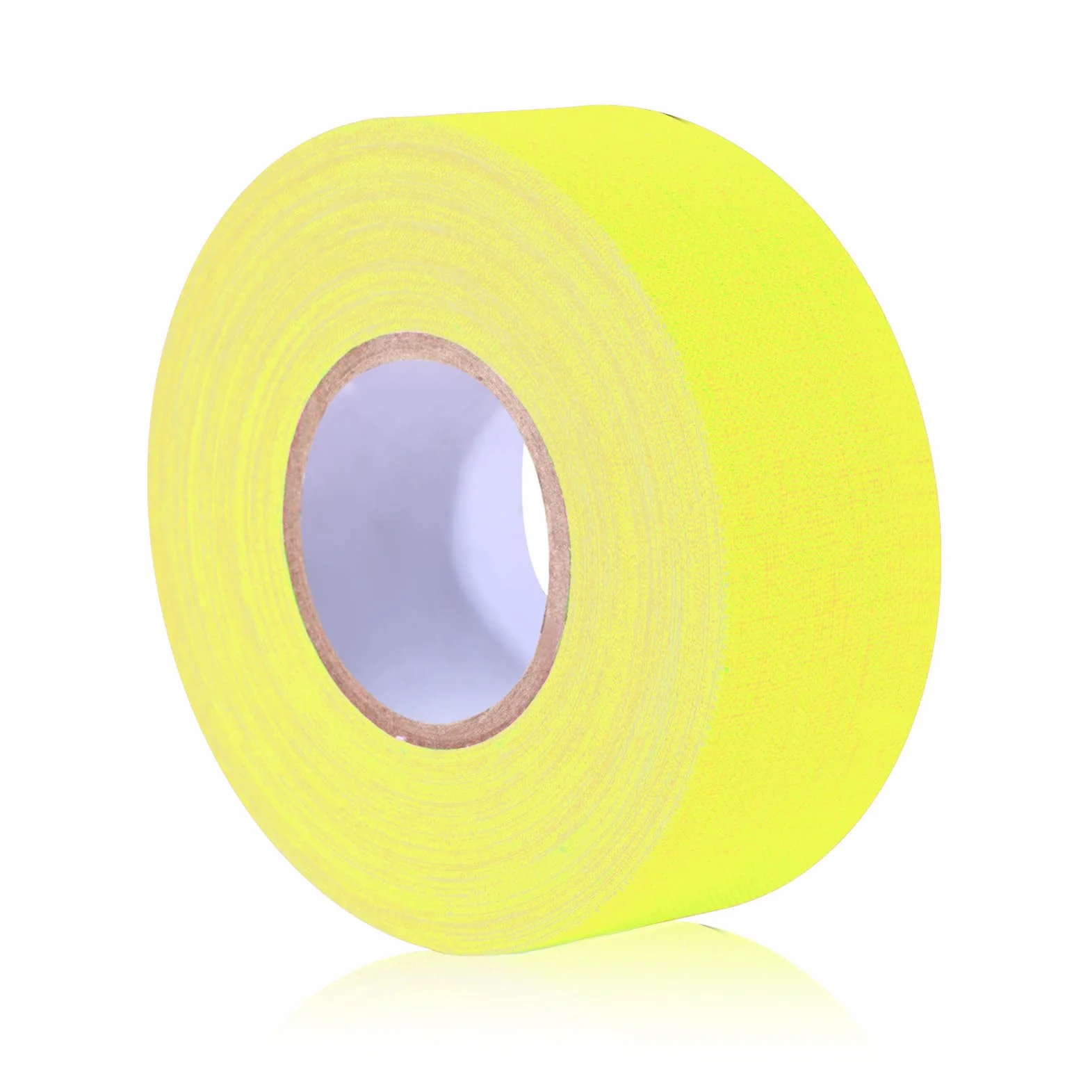 Abeillo 1 rolka fluorescencyjnej taśmy klejącej, żółta, neonowa taśma klejąca, świecąca taśma Gaffers, taśma odblaskowa do dekoracji na imprezę, Halloween, rzemiosło (2,5 mm x 1,5 m)