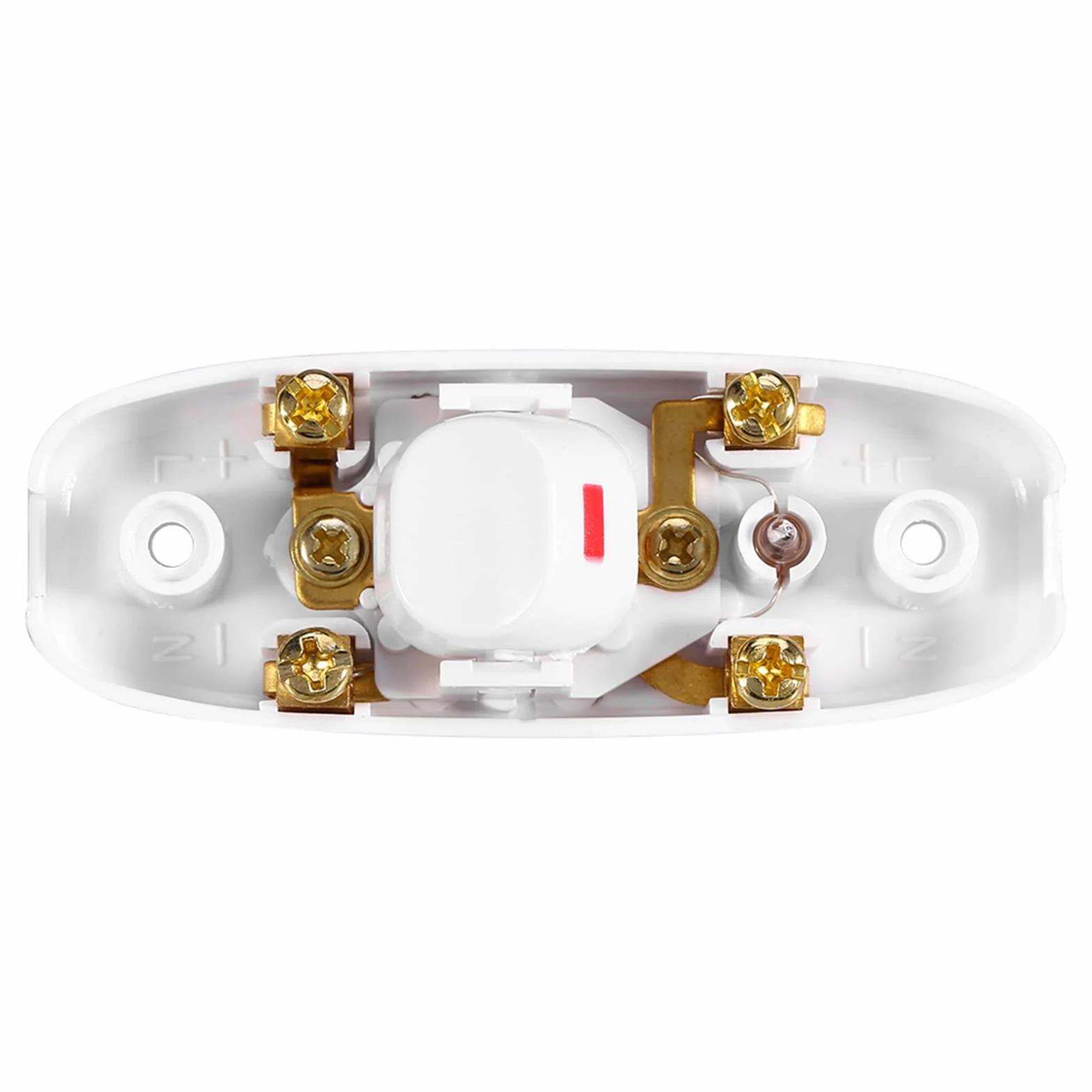 Włącznik/wyłącznik Włącznik Lampy, AC 250V 10A Inline ON/OFF stół Biurkowy Przewód do Lampy Przełącznik Kablowy z lampką kontrolną LED (Biały)