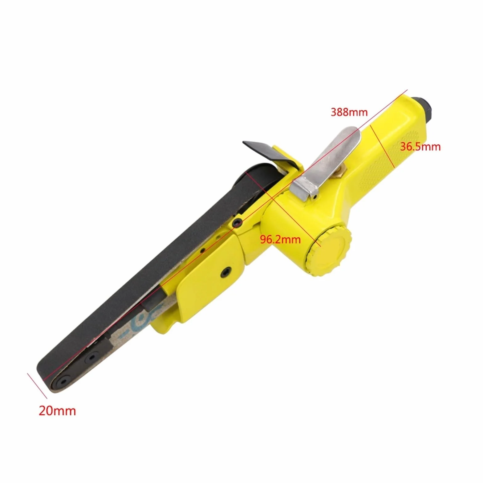 Szlifierka elektryczna, Szlifierka taśmowa pneumatyczna taśma szlifierska Adapter pneumatyczny DIY szlifierka kątowa części spawalnicze 20*520mm