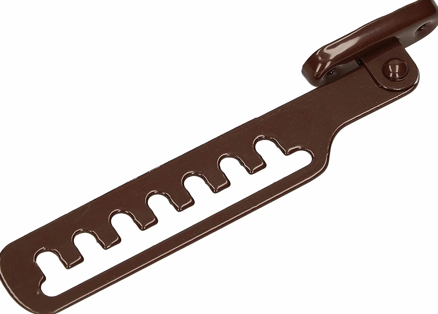 KOTARBAU® Zestaw 2 regulatorów przechyłu do okien, ochrona przed zatrzaśnięciem, rygiel okienny do regulacji otworu okiennego, stoper okienny, nożyce uchylne, kolor brązowy