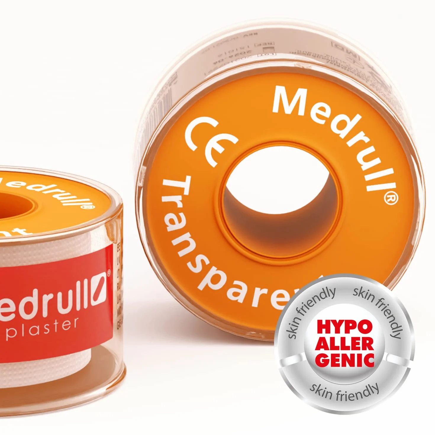 Medrull Plaster mocujący 5 m x 2,5 cm przezroczysty plaster rolka o dużej sile klejenia – bezpieczne mocowanie opatrunków na ranę