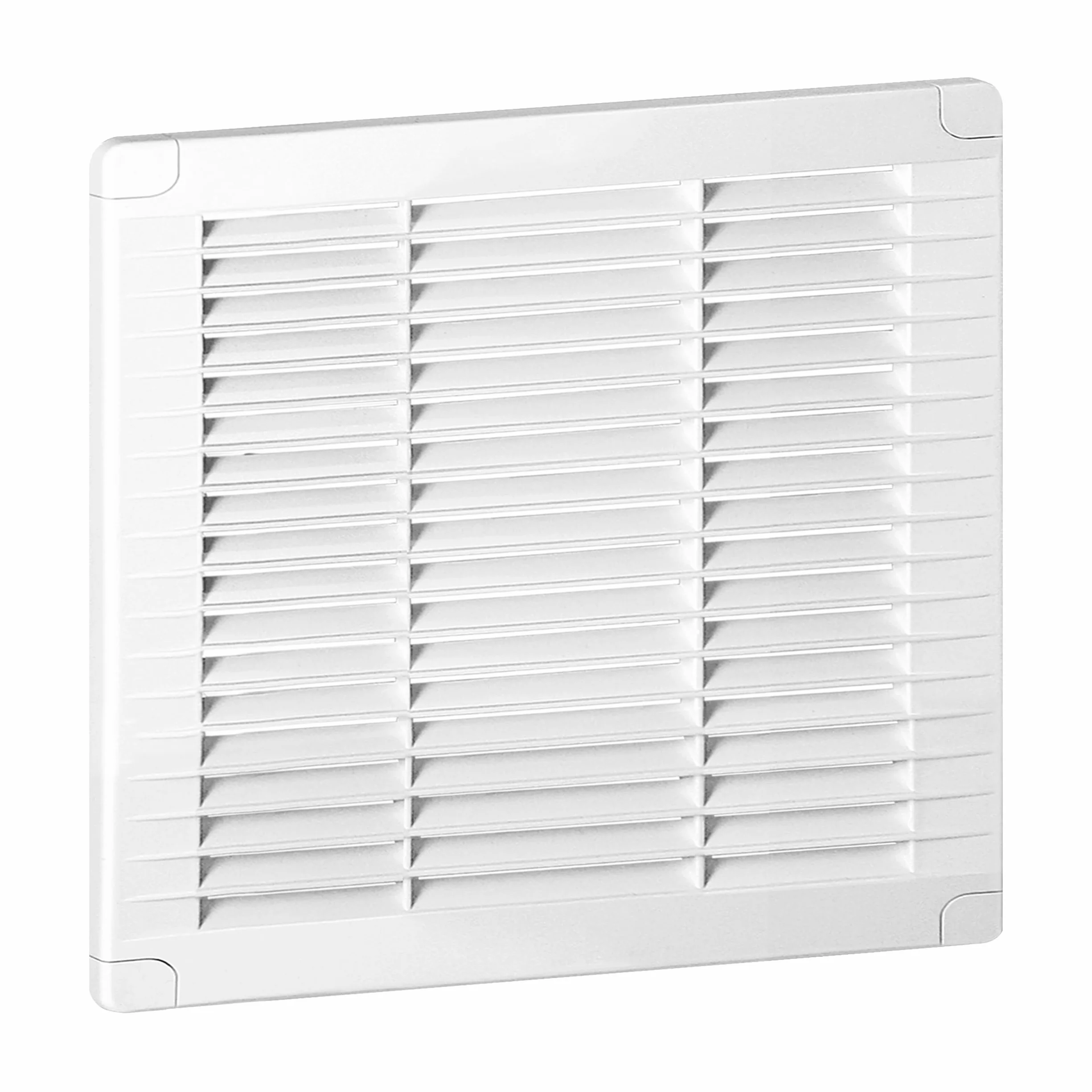 Kratka Wentylacyjna Uniwersalna Biała Klatka Wylotowa Kwadratowa Bez Kołnierza ABS (biały - 200 x 200 mm)