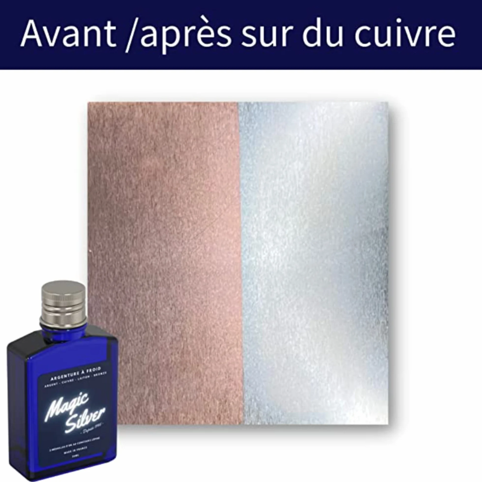 Srebro na zimno - Magic Silver - Srebrne srebro do biżuterii, 30 ml, wyprodukowano we Francji, środek do czyszczenia srebra, środek do czyszczenia biżuterii, środek do czyszczenia srebra i biżuterii