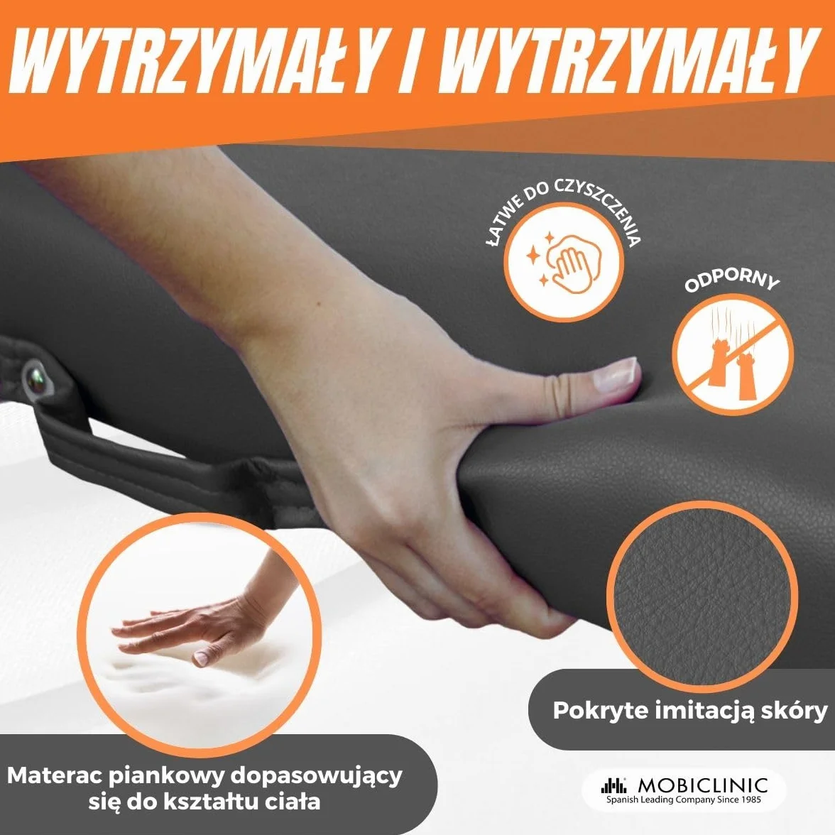 Mobiclinic®, Light, Łóżko do Masażu, Składana Leżanka Fizjoterapeutyczna, Zagłówek, Masaż, Przenośne, Drewno, 186x60 cm, Czarny
