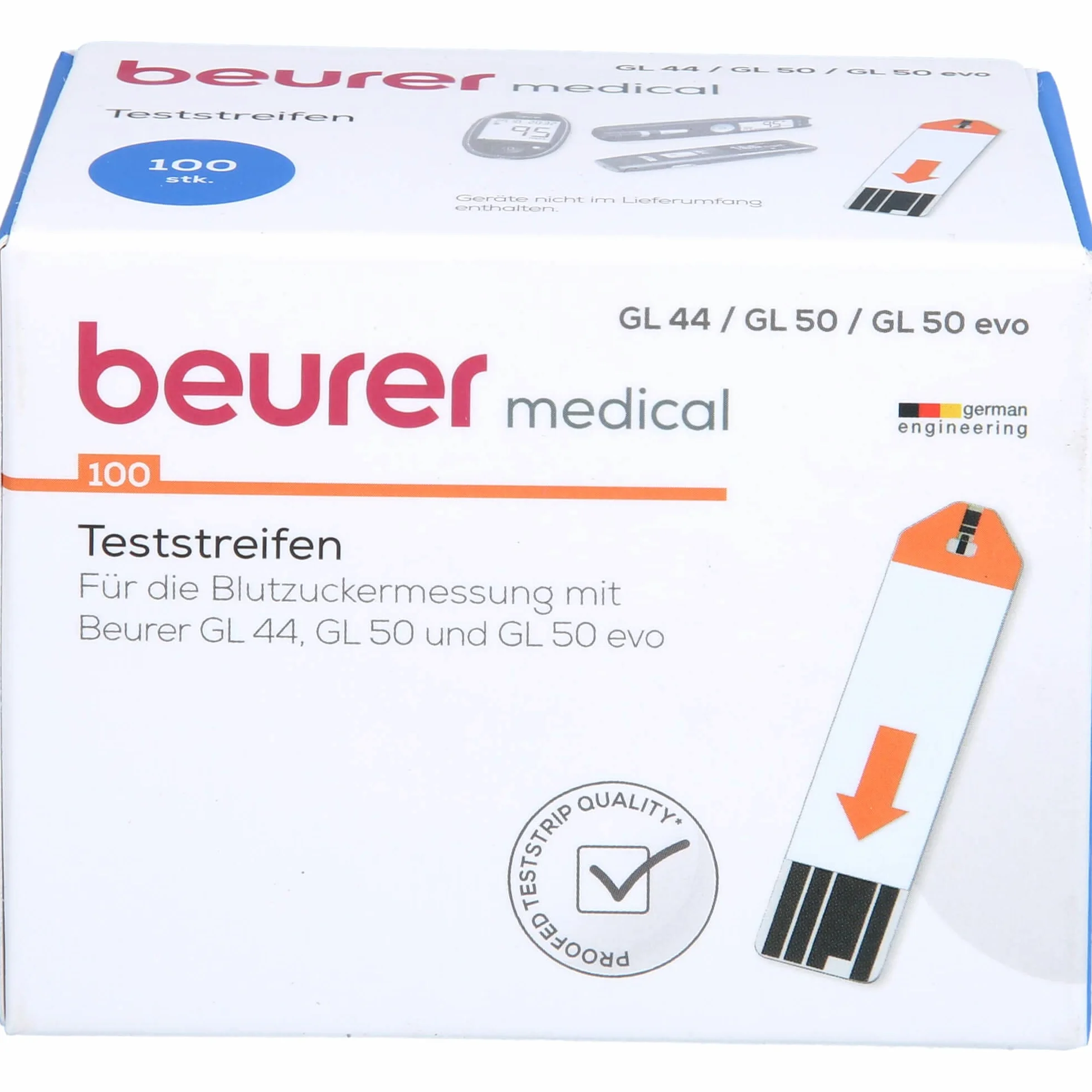 Beurer GL 44 GL 50 paski testowe glukozy 100 sztuk