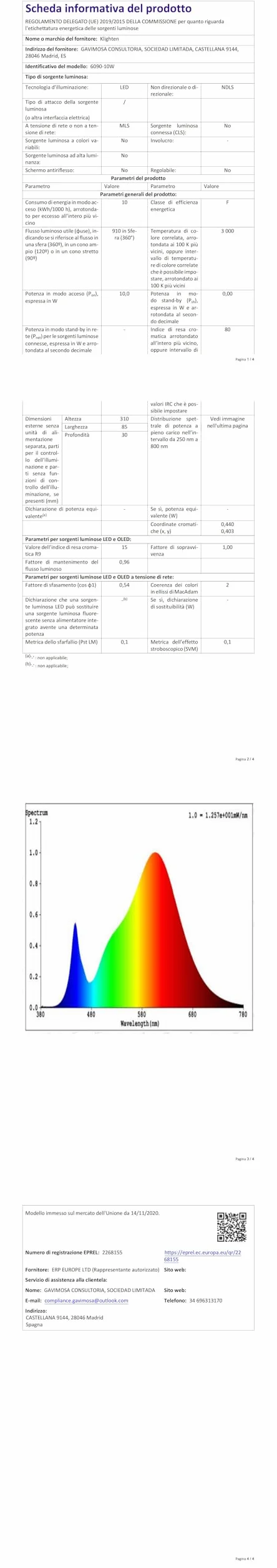 Klighten 2-pak oświetlenia lustrzanego LED, 10 W, 30 cm, lampa łazienkowa LED, IP44, 220 V, 3000 K, ciepła biel, białe