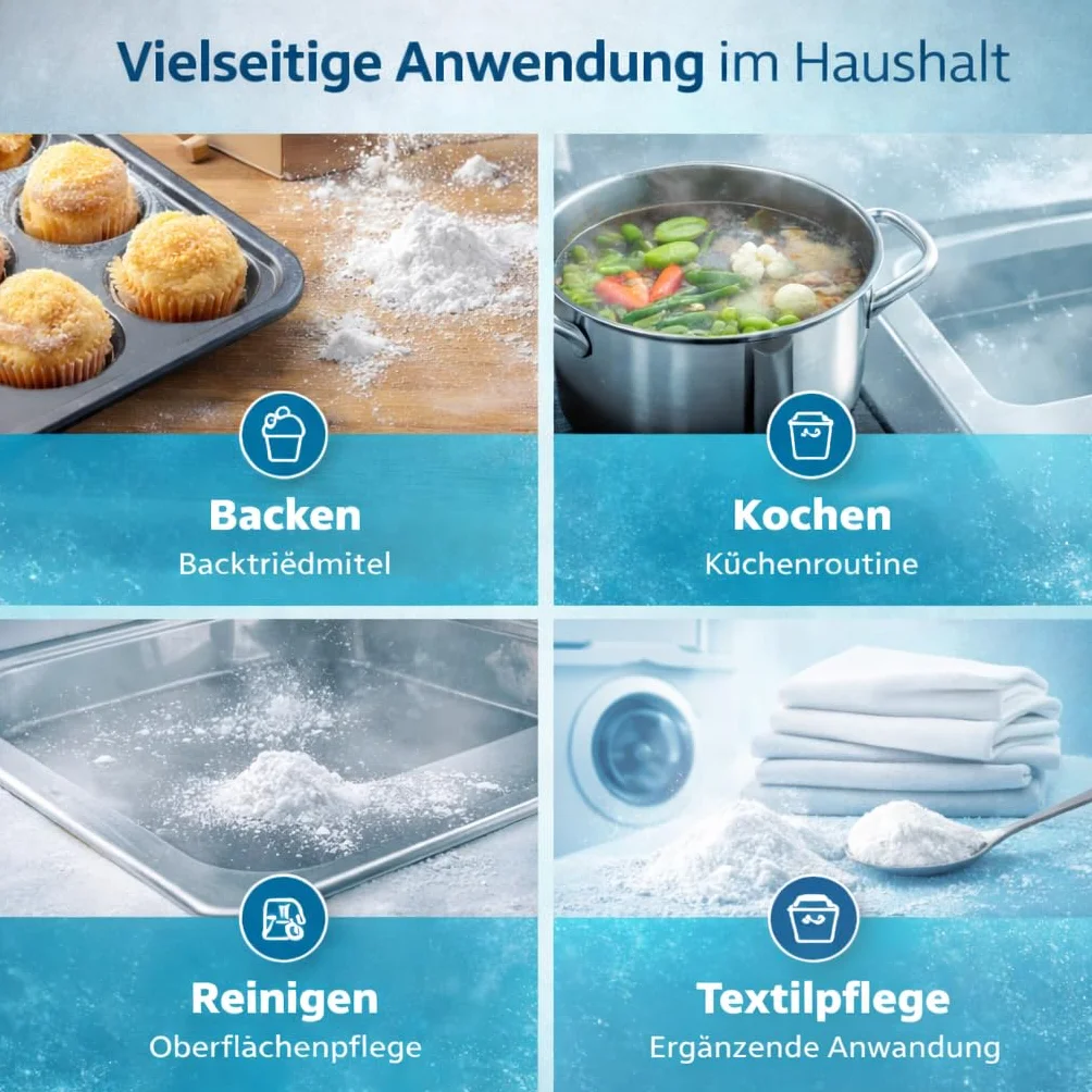 GiDeli Soda Oczyszczona Spożywcza 5kg – Wodorowęglan sodu w proszku bez dodatków – Idealna do gotowania, pieczenia, prania i sprzątania – Wszechstronne zastosowanie w gospodarstwie domowym