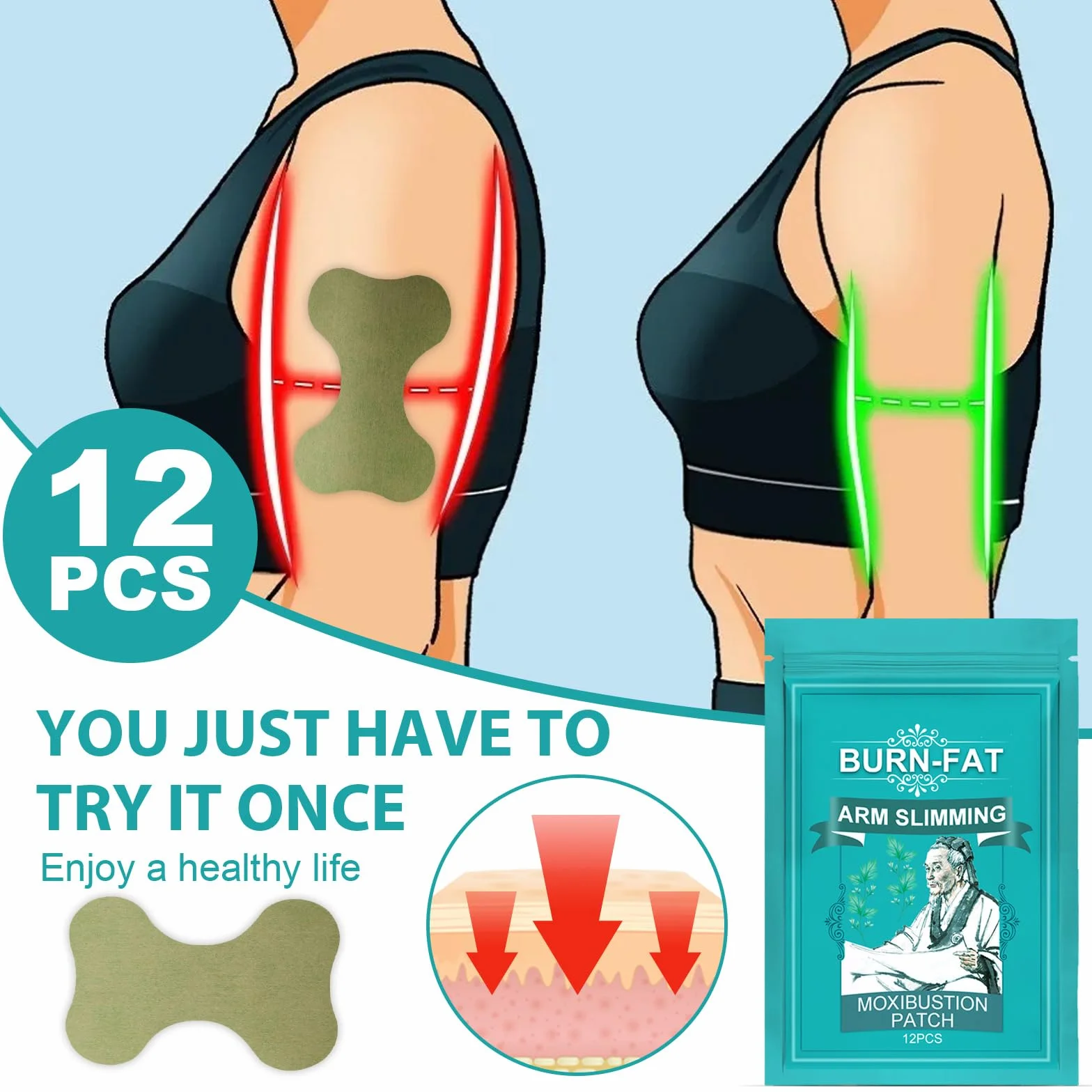 Plastry odchudzające Patch Piołun Slimming Patch 24 szt. cienka łatka spalanie tłuszczu