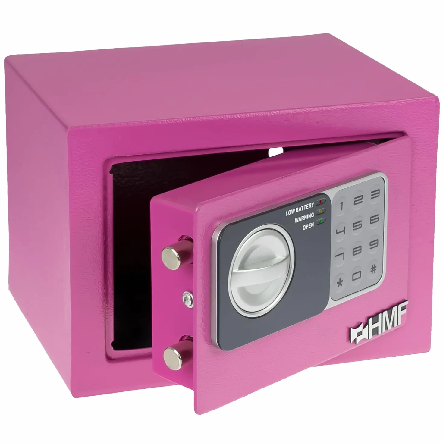 HMF 46126-15 sejf mały z zamkiem szyfrowym, sejf meblowy, 23 x 17 x 17 cm, różowy