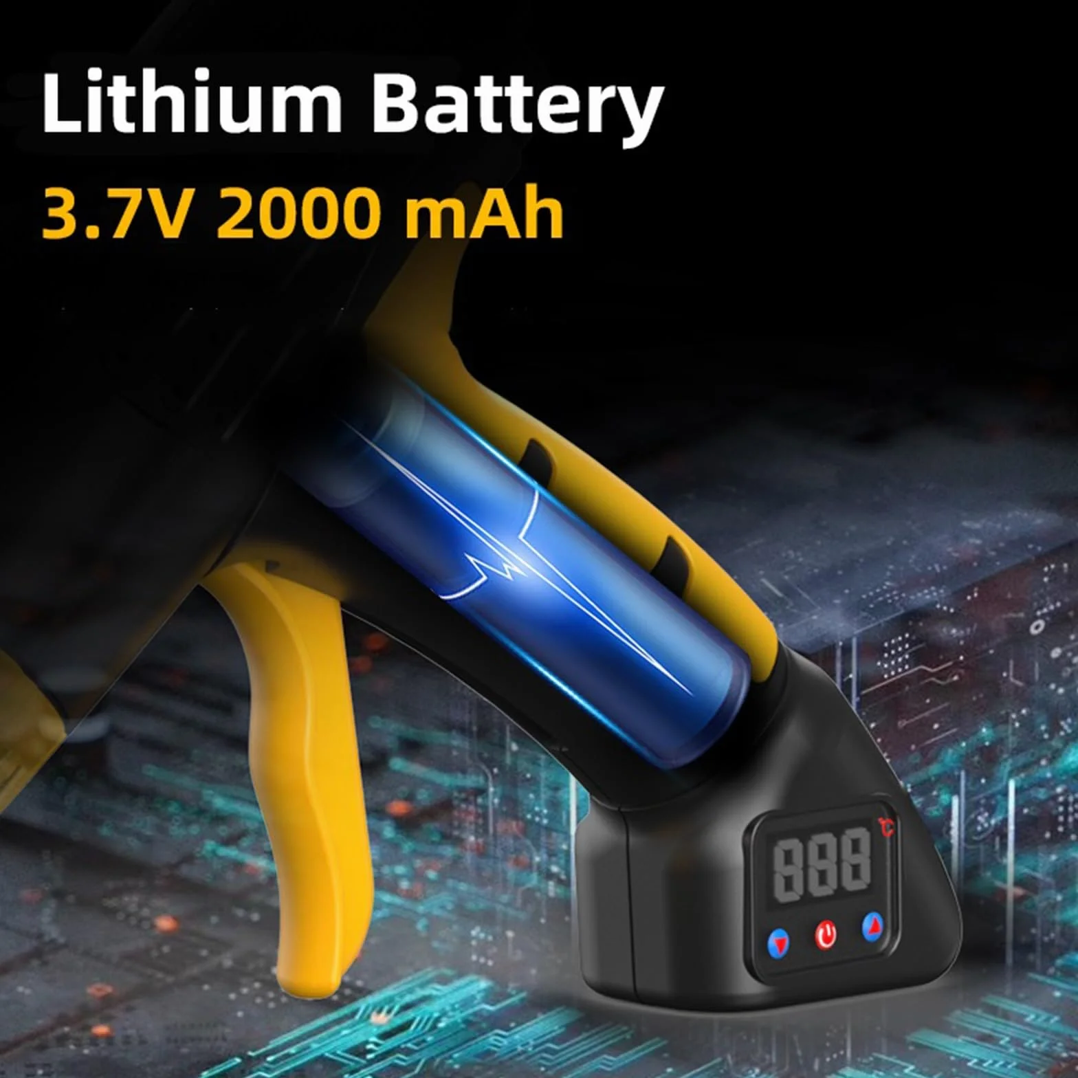 60W bezprzewodowy akumulator litowy pistolet do klejenia na gorąco cyfrowy wyświetlacz regulacja temperatury użyj 7mm klej w sztyfcie bezprzewodowe narzędzie do naprawy