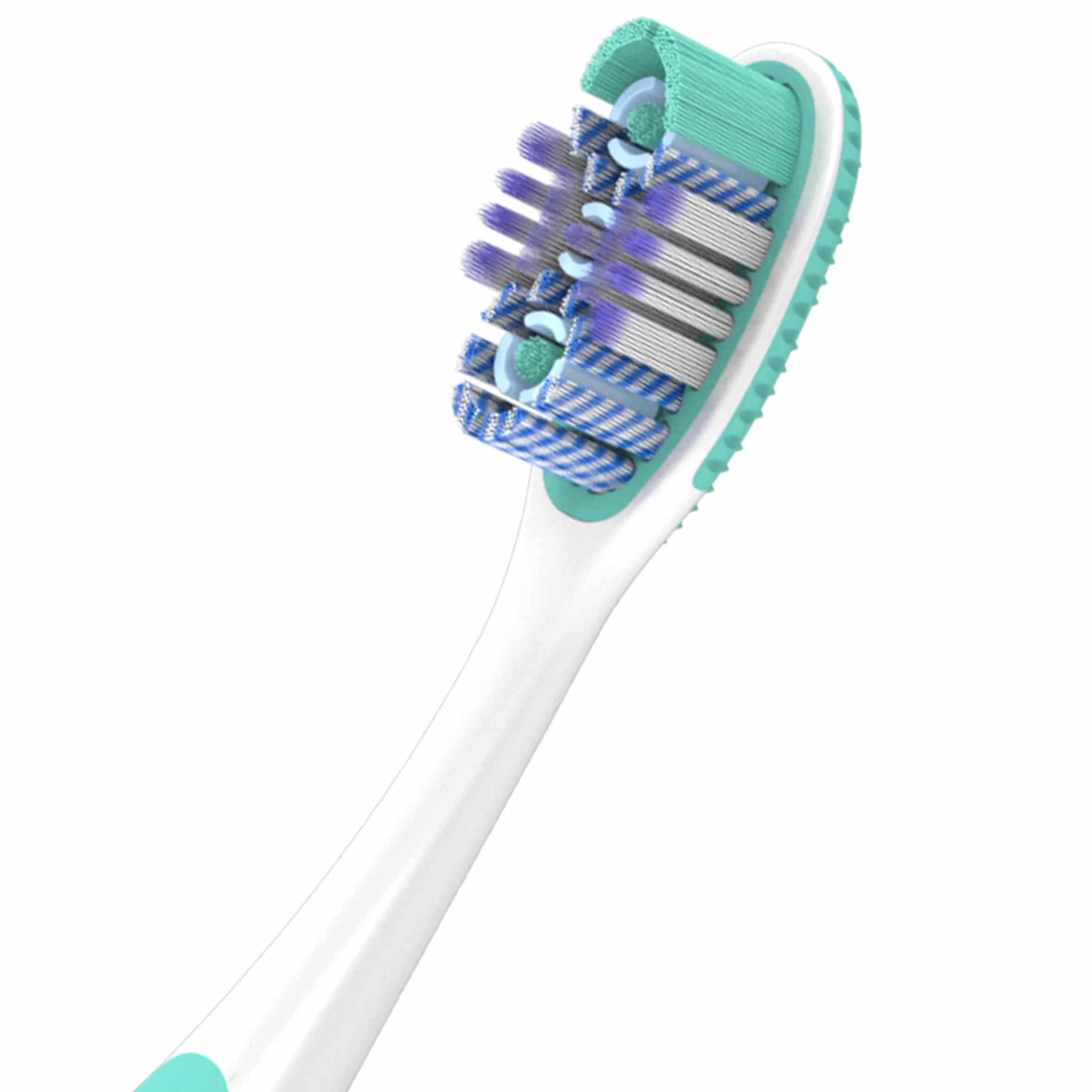 Colgate Max White 360 Szczoteczka do zębów Średnia twardość, 1 szt. Wybielanie zębów, usuwanie plam, oczyszczanie trudno dostępnych obszarów, czyszczenie języka i policzków, eliminuje nieświeży oddech