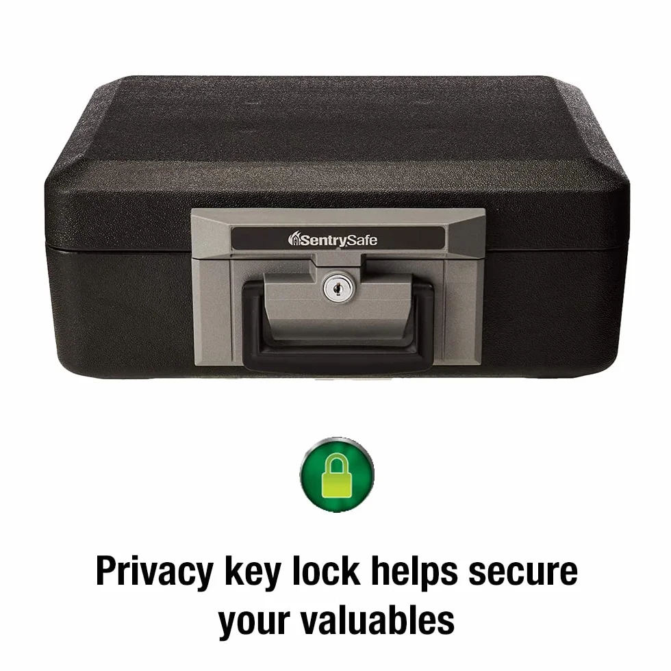SentrySafe 1160 ognioodporne pudełko blokujące, 0,25 stóp sześciennych, czarny, 4,5 kg