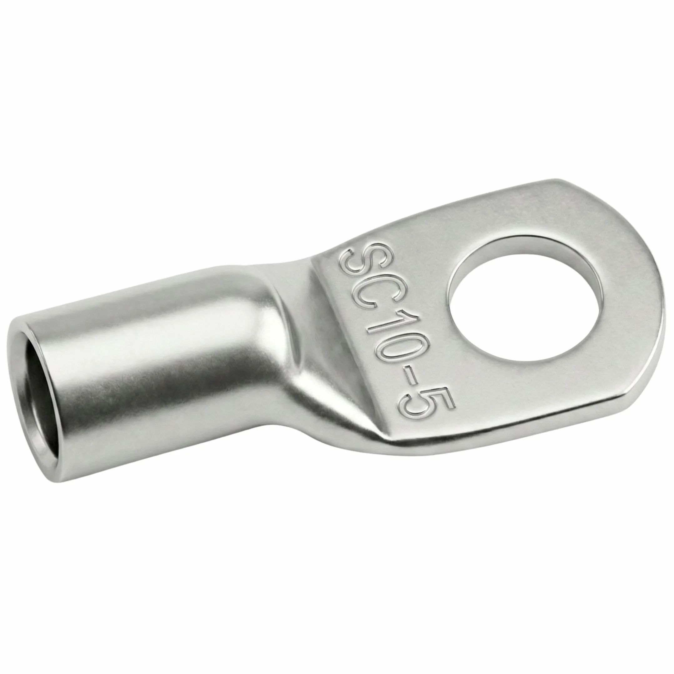 Lumonic 10x Koncówka kablowa rurowa 10mm² pusty | M5 | Miedz cynowana | Bezpieczne polaczenie kablowe bez lutowania | SC10-5, Zestaw 10 zaciskanych koncówek kablowych, zlacza zaciskane |