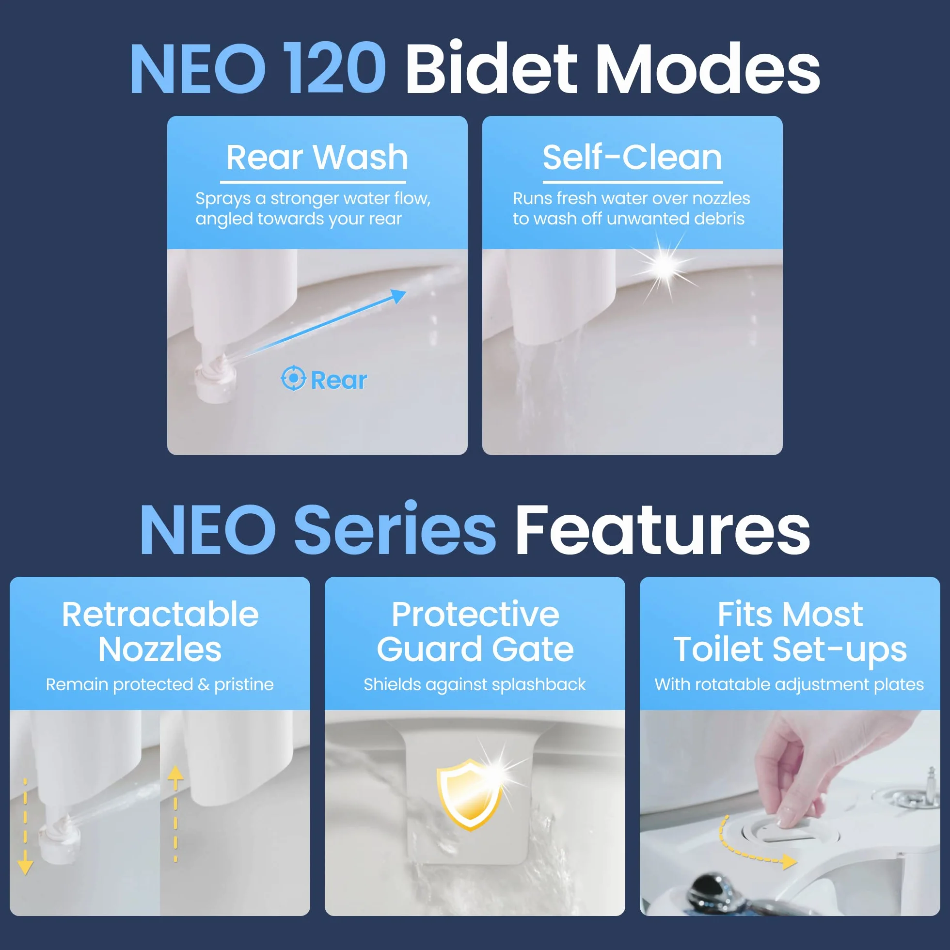 Luxe Bidet Neo 120 biały bidet Neo120sww bidet, 43 x 25 x 7,6 cm