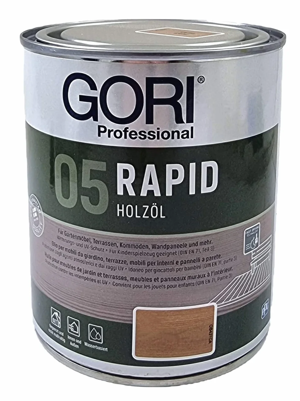 Gori 4052 Rapid olej do drewna 7059 Teak, 0,75 litra