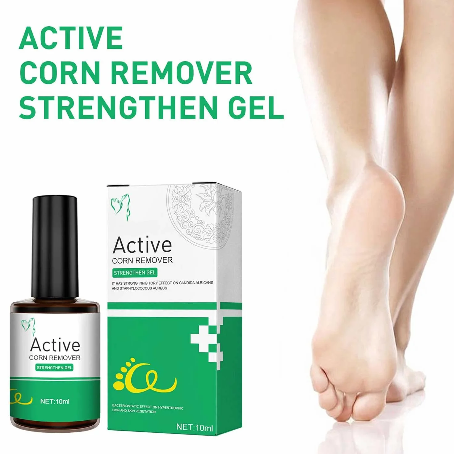 Active Corn Remover Strengthen Gel,Corn Remover Gel Extra Strength, Instant Blemish Removal Gel,Wart Remover Liquid,Corn Remover Liquid for Feet Toes Hands Care,Easy to Remove Calluses (1pcs)