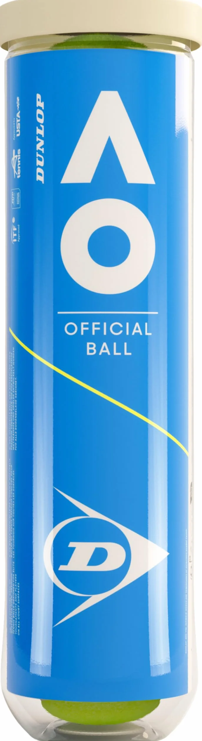Dunlop Uniseks D Tb Australian Open 4Pet Piłki tenisowe Yellow One Size