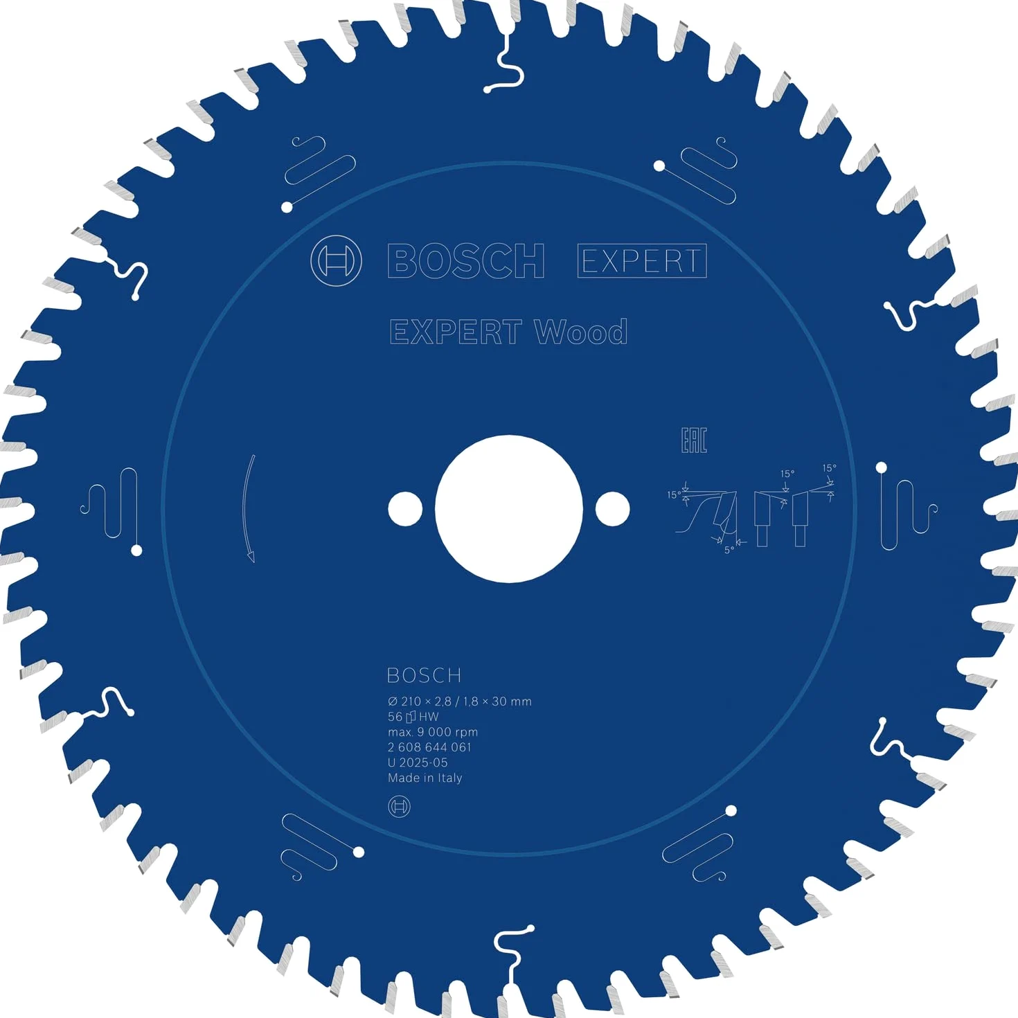 Bosch 1x Tarcza pilarska EXPERT Wood (do Miękkie drewno, Ø mm, Professional Akcesoria Przewodowe ręczne pilarki tarczowe, Pilarka wgłębna)