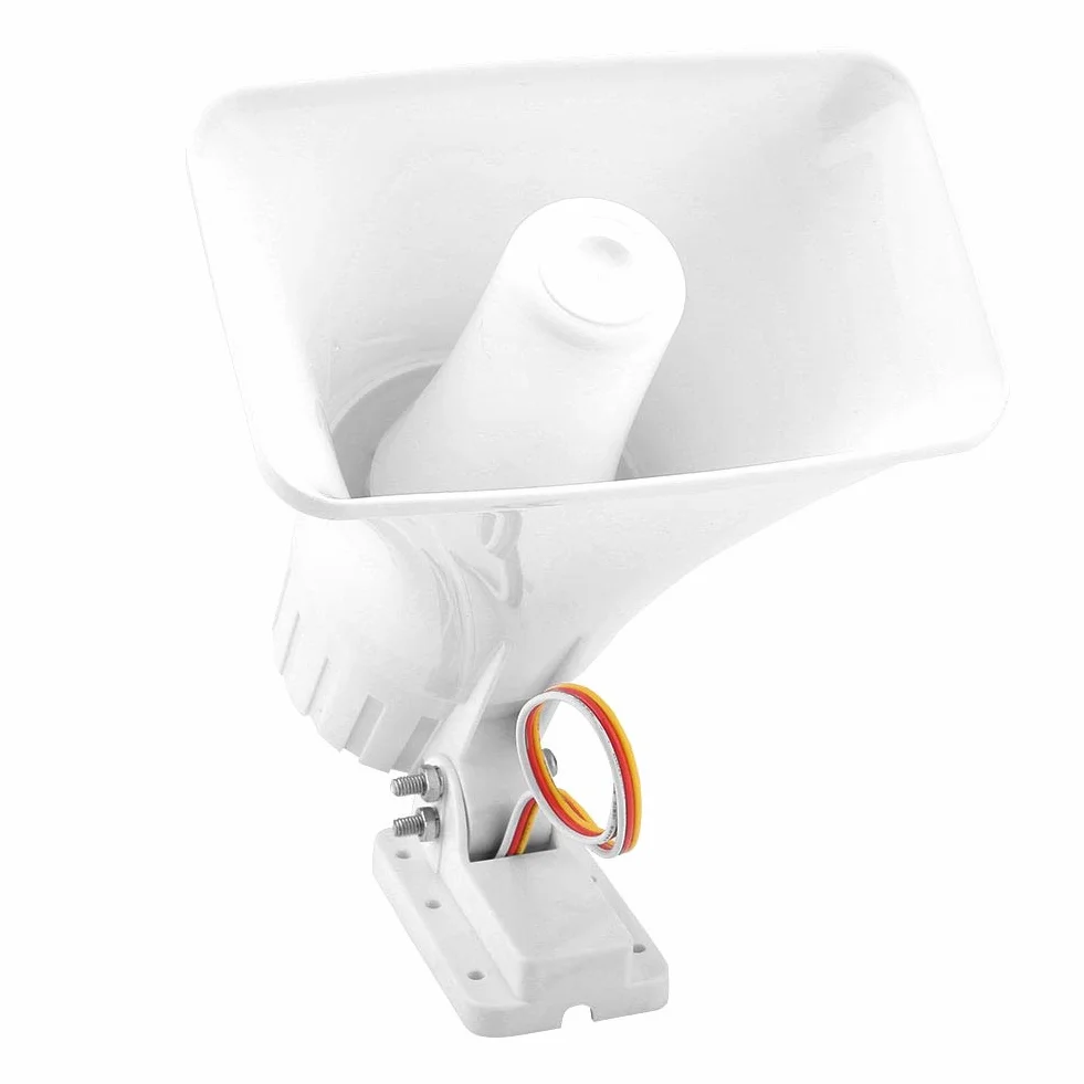 150dB DC 12V Dwutonowa Przewodowa Syrena Syrena Przeciwwłamaniowa Ostrzeżenie Althorn dla Bezpieczeństwa w Domu - 20x12,5x23cm, Może Pracować z Różnymi Połączeniami Alarmowymi