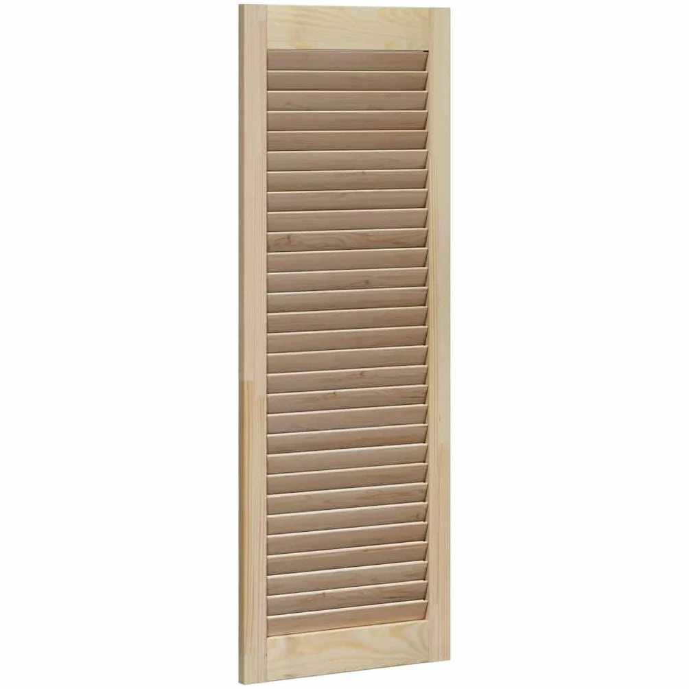 Drzwi szafy z litego drewna sosnowego w kolorze naturalnym, 110 x 2,1 x 39,5 cm, drzwi meblowe równo z powierzchnią jako zamiennik frontu do kuchni, salonu, korytarza, schowka, 1 sztuka