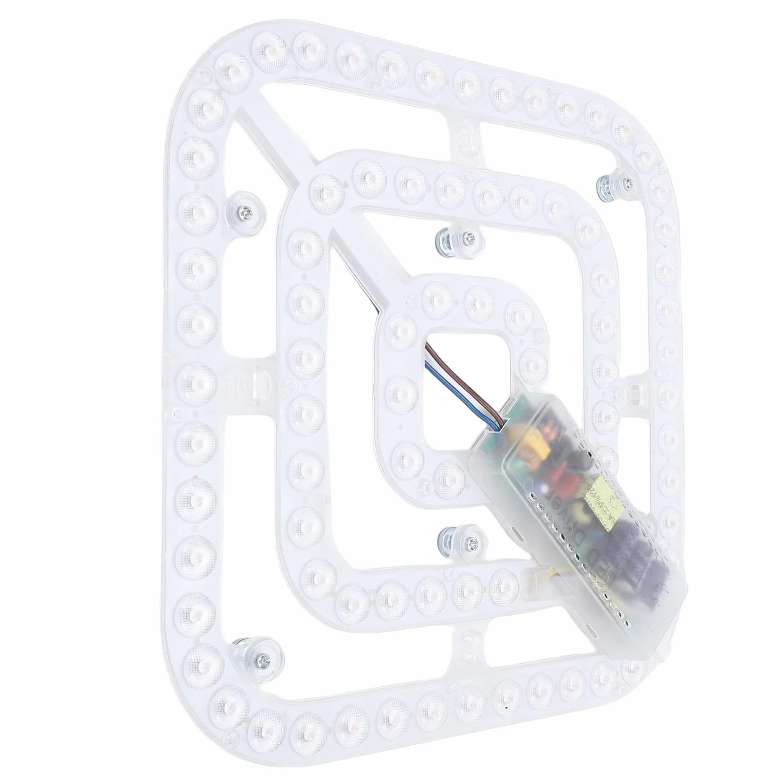 Dioche Zapasowa LED 40W Wentylator Sufitowy LED Modernizacja – 3-kolorowy, Energooszczędny i Zapobiegający Migotaniu Kwadratowy Panel Zapewniający Lepsze Wrażenia świetlne