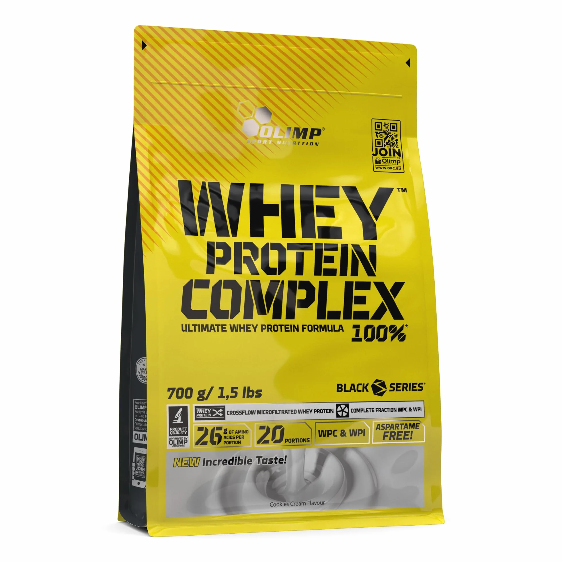 Olimp Sport Nutrition Whey Protein Complex 100% – 700 g – białko w proszku – Booster pre Workout – ciasteczka i krem