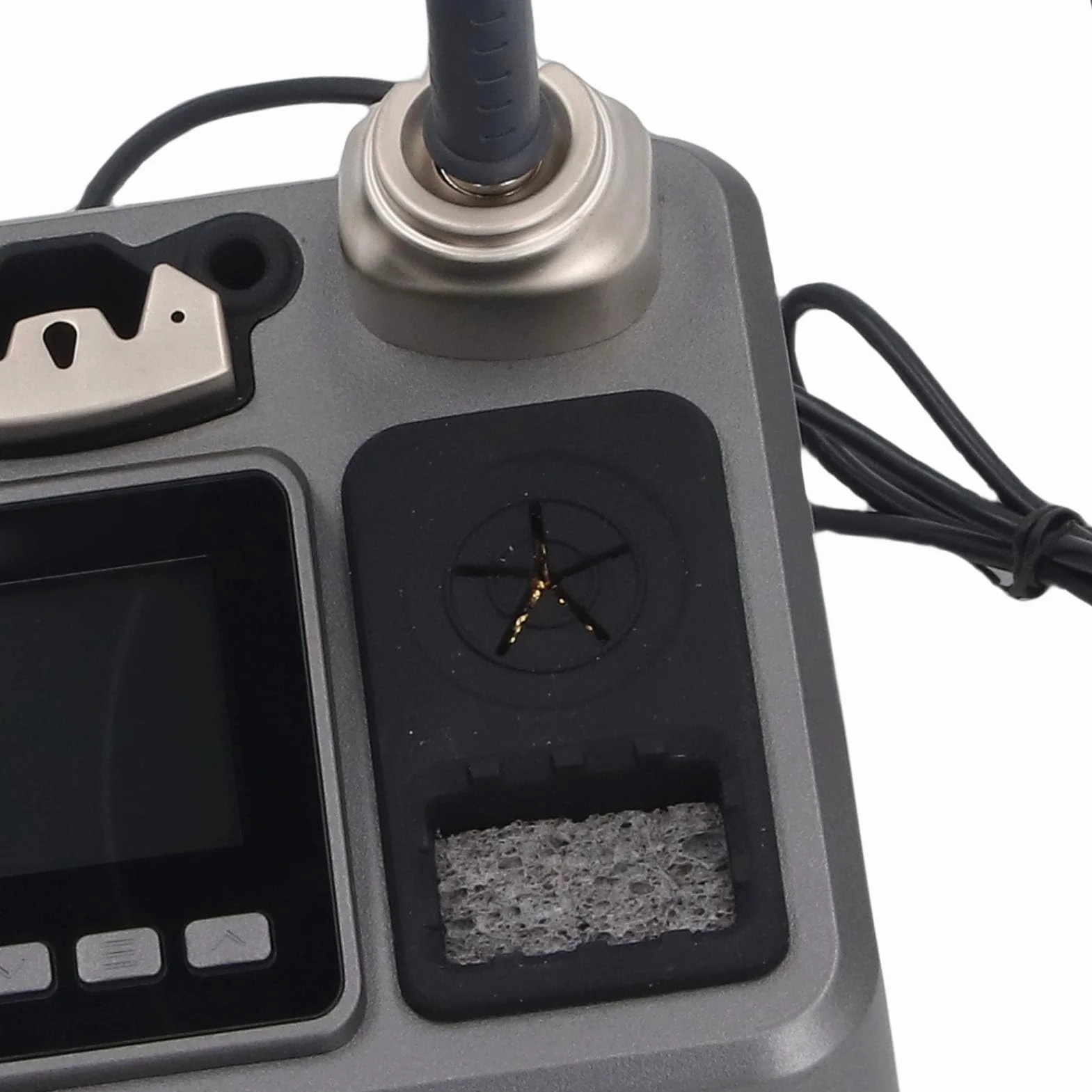 Ejoyous Stacja Lutownicza, Stacja Lutownicza o Stałej Temperaturze 120 W z Wyświetlaczem LCD, Ogrzewanie PID Automatyczny Transformator Uśpienia od 212 do 896°F do Naprawy Elektroniki Laboratoria