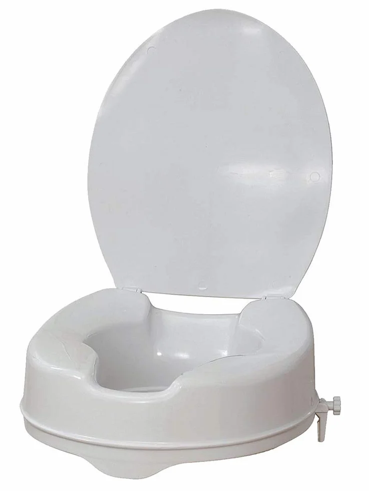 Kibath 143834 podwyższenie deski sedesowej, białe, w zestawie adapter do mocowania na toalecie i stabilność do 150 kg, błyszczący chrom