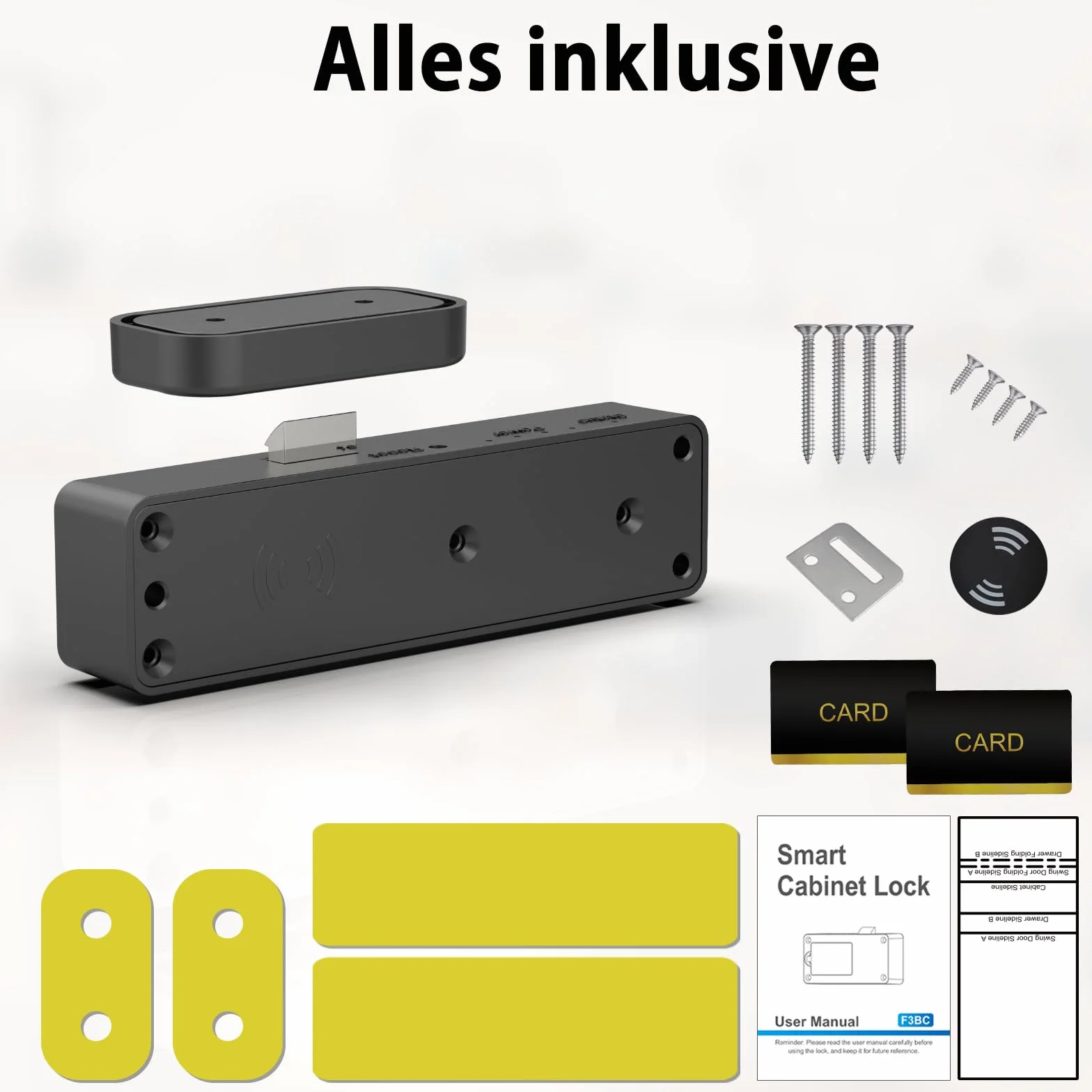 eLinkSmart zamek do szafy NFC RFID Bluetooth czarny