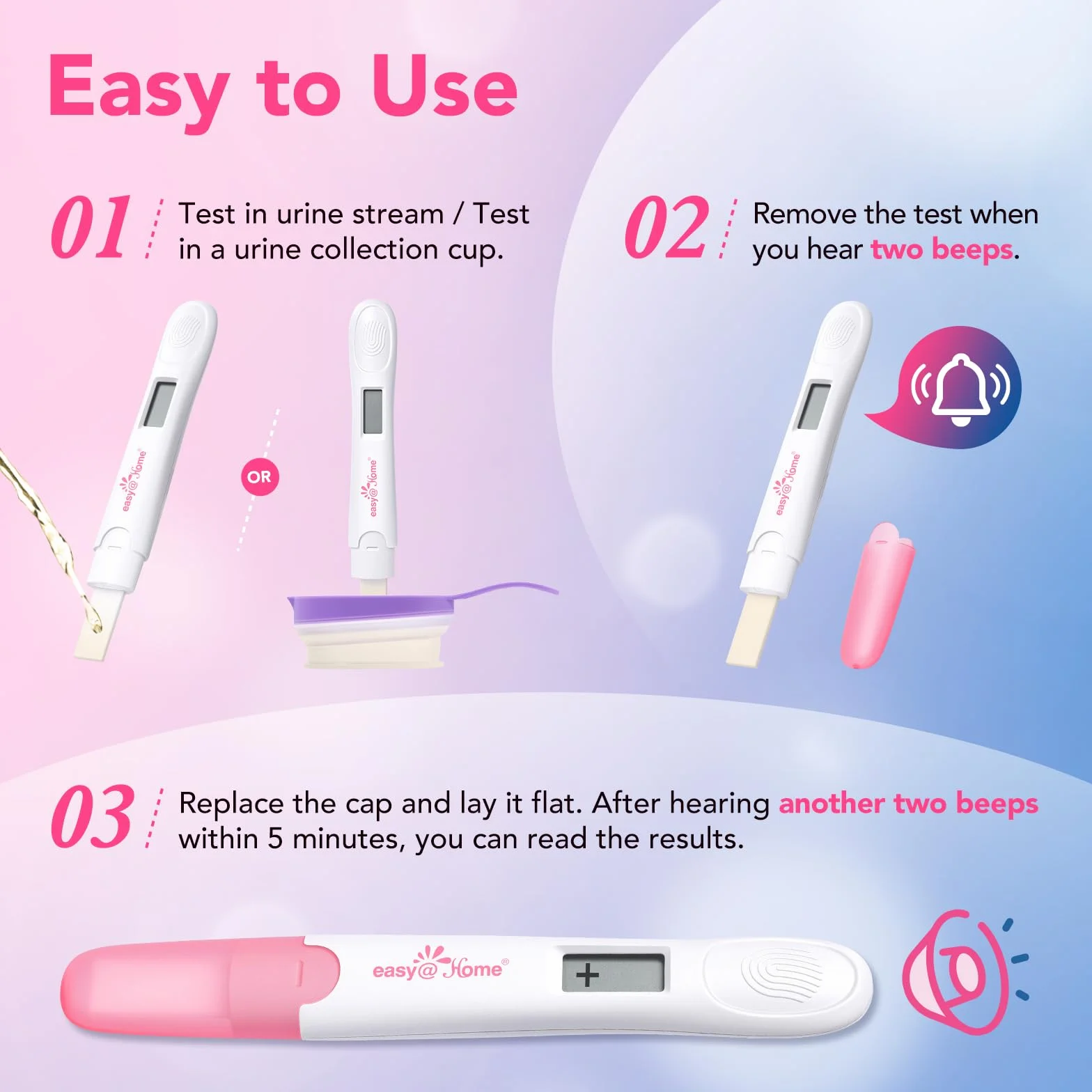 Test ciążowy Easy@Home (2 szt.) z aplikacją Premom