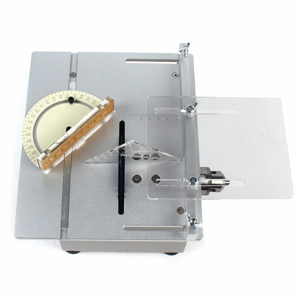 Stołowa pilarka tarczowa stołowa pilarka tarczowa z podstawą, stołowa piła tarczowa, mini piła stołowa, zestaw 96 W, 4 cale, uniwersalny brzeszczot do cięcia, głębokość cięcia 1-29 mm
