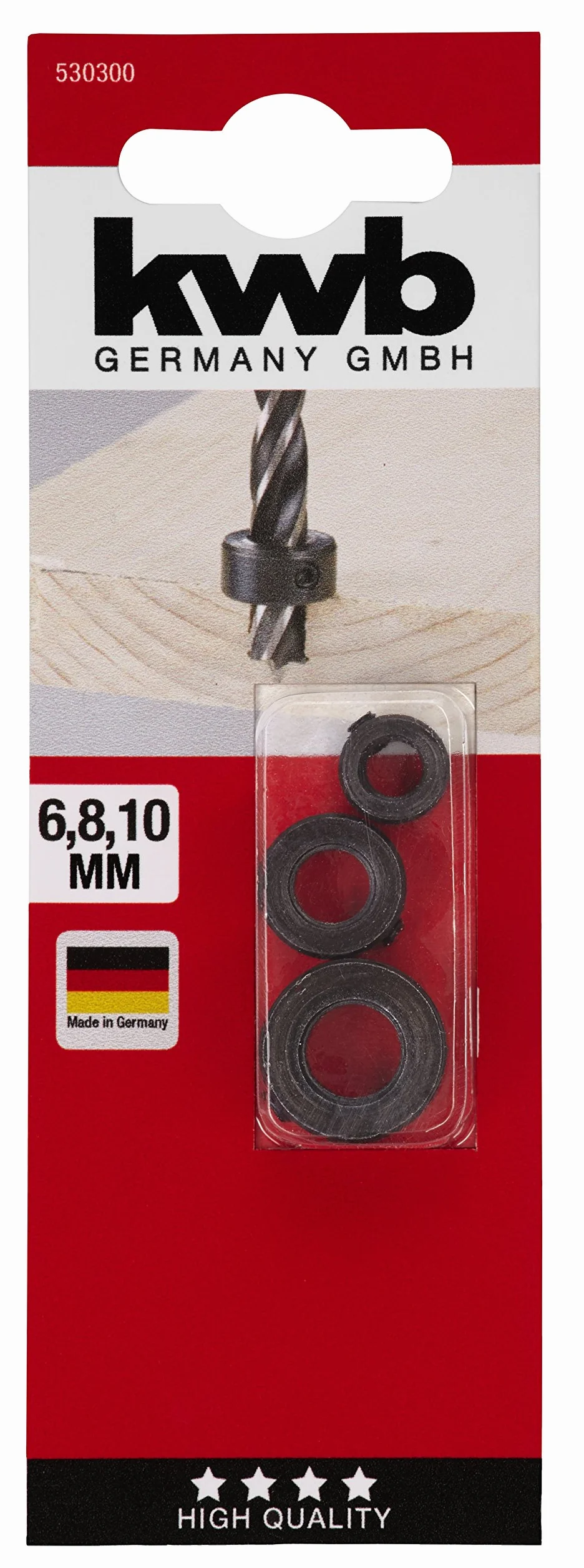 kwb 5303-00 Zestaw Ograniczników Głębokości Wiercenia, 3-Częściowy