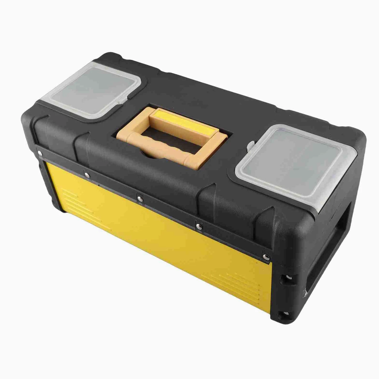 Haofy Technik Toolbox Organizer Skrzynka Narzędziowa Łatwe Przechowywanie Przenośna Plastikowa żelazna Walizka do Przechowywania do Naprawy, Montażu (SK-1159-19)