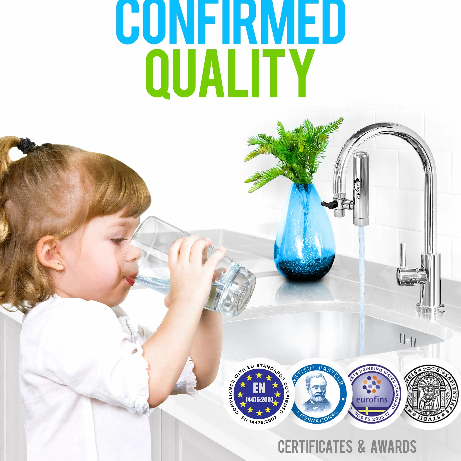 Wkład Aragon do Filtra Euro Tap Geyser, Zamienny Filtr Euro Geyser, Opakowanie 1 szt. (3000 l)
