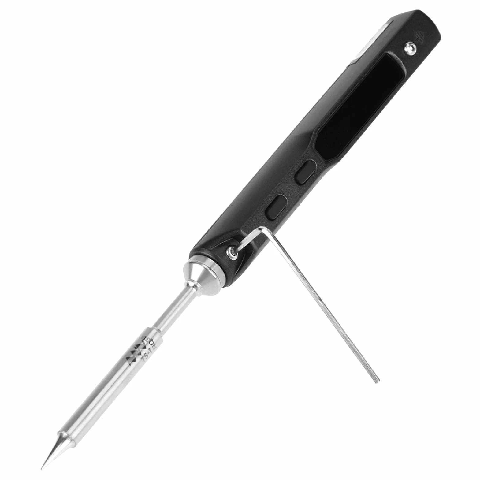 Zestaw lutownicy, TS100 DC 12 V-24 V 65 W Mini przenośny cyfrowy zestaw do spawania lutownicy elektrycznej z regulacją temperatury lutownica narzędzia spawalnicze