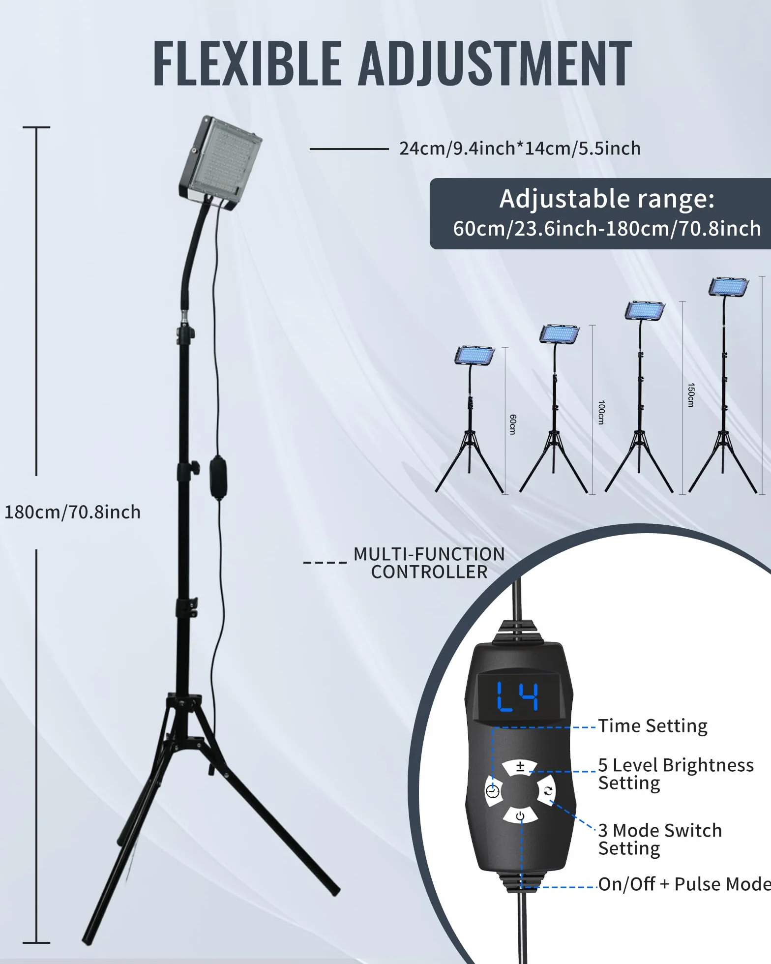 Lampa do opalania Jitesy 460 i 480 NM niebieskie światło terapia solarium 2 tryby