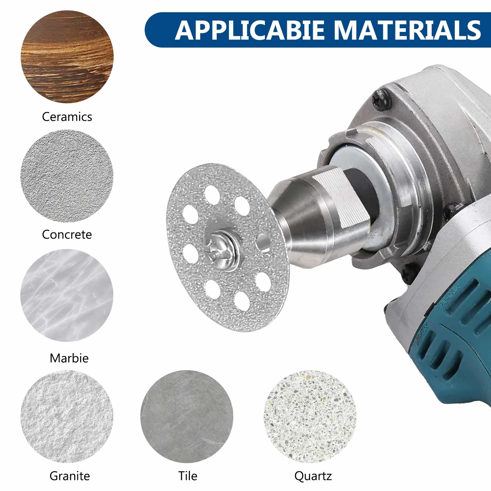 25 Sztuk Tarcze tnące 22 mm do Dremel – Akcesoria do Cięcia Kamienia, Szkła, Płytek – Zawiera 4 Wrzeciona 3 mm i 1 Śrubokręt