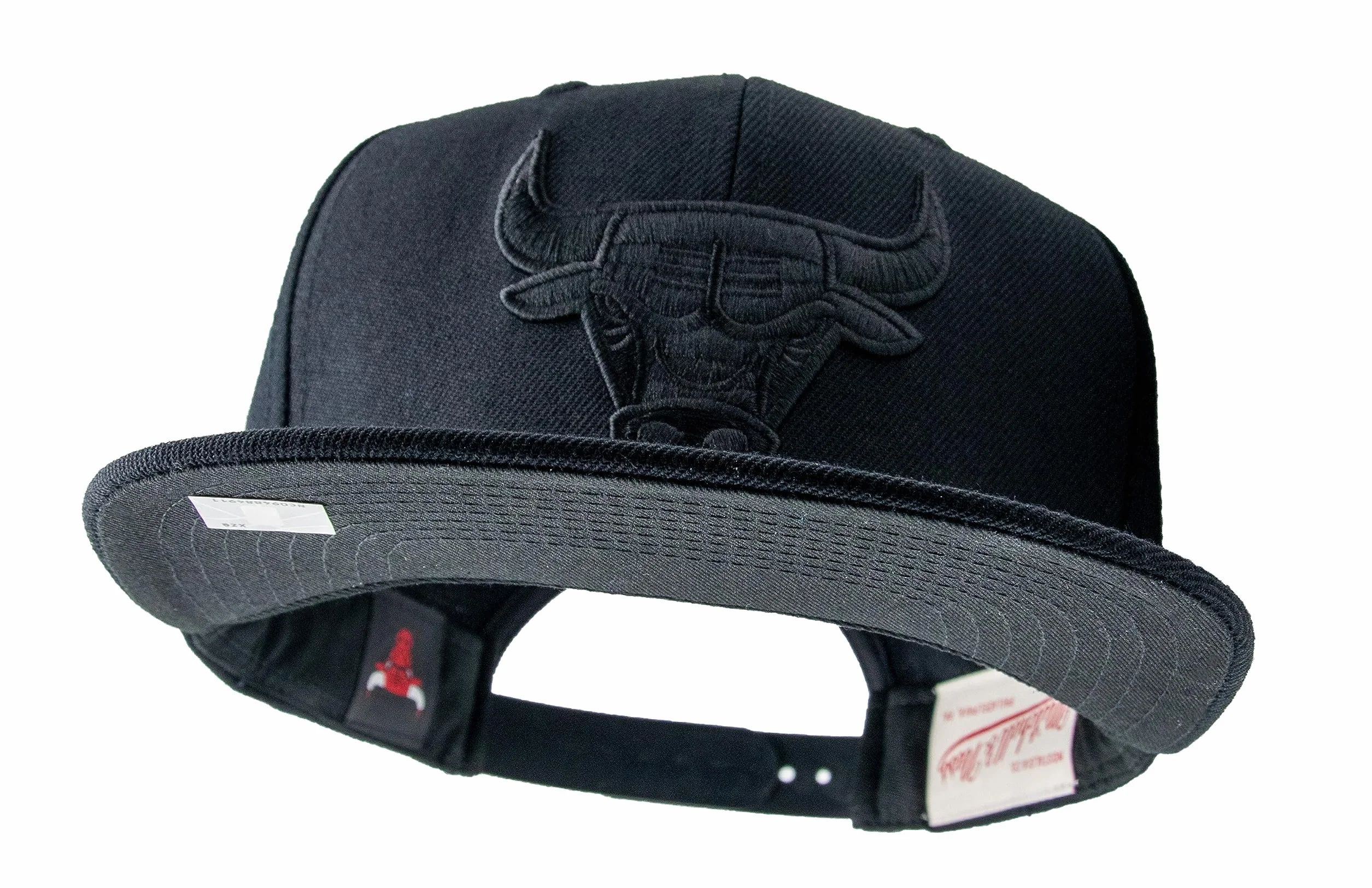 Mitchell & Ness Męska Czapka z Daszkiem/Czapka z Zapięciem z Tyłu Czarna na Czarnej SB Chicago Bulls Czarna Regulowana