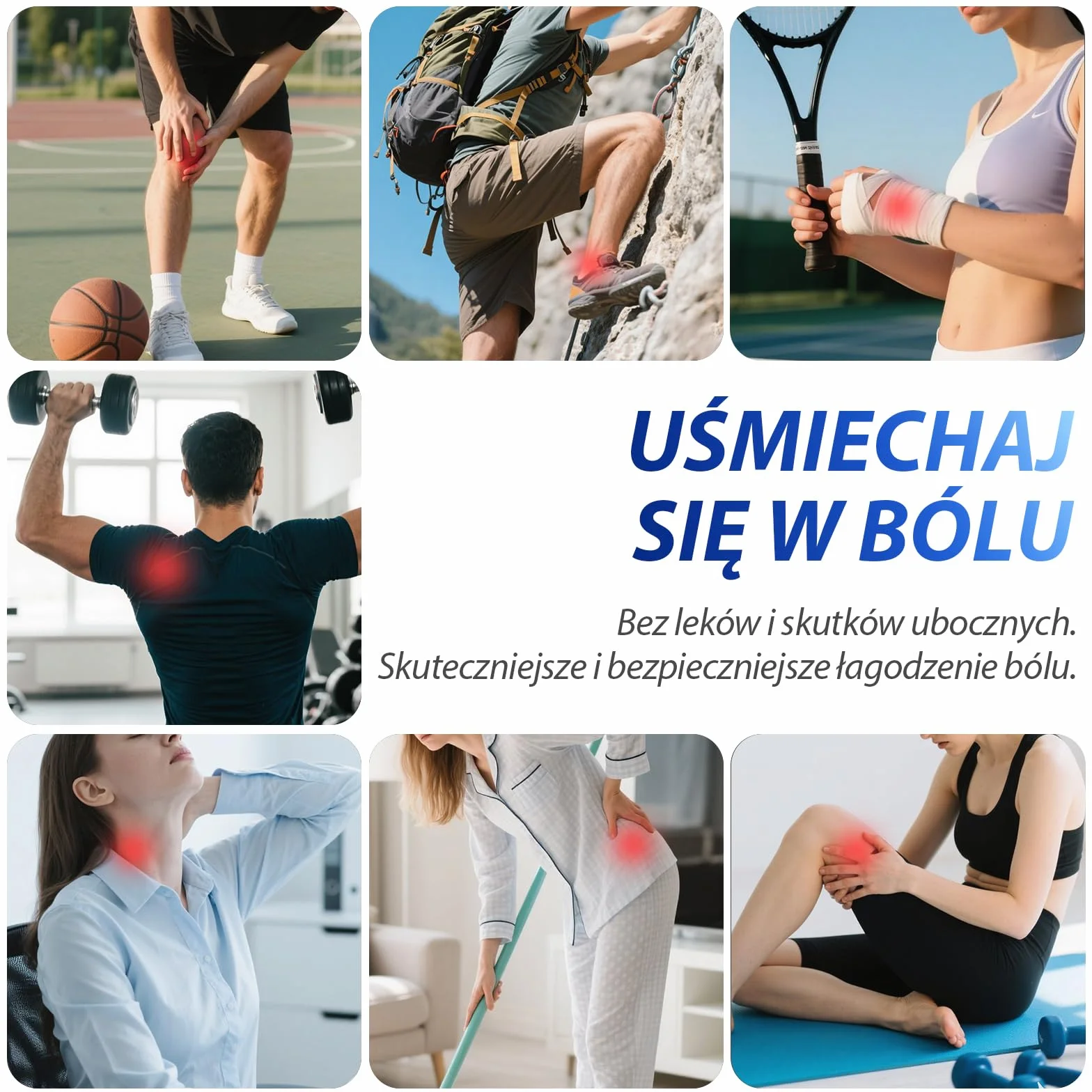 TENS EMS Urządzenie do Elektrycznej Stymulacji Mięśni 2 Kanały 36 Programów 10 Elektrod