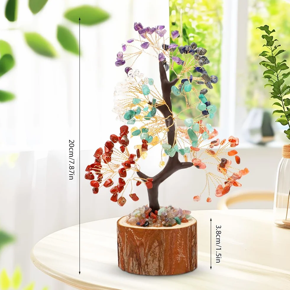 Kryształowe drzewo z kamieni szlachetnych Feng Shui dekoracja domu