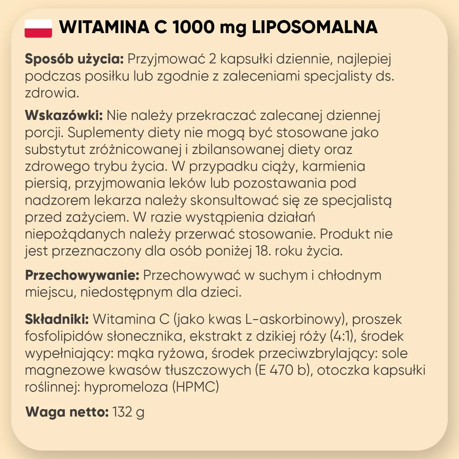 Witamina C liposomalna 1000 mg – 180 kapsułek z dziką różą – Witamina C przyczynia się do prawidłowego funkcjonowania układu odpornościowego (EFSA) – Zapas na 3 miesiące, wegański i bez GMO