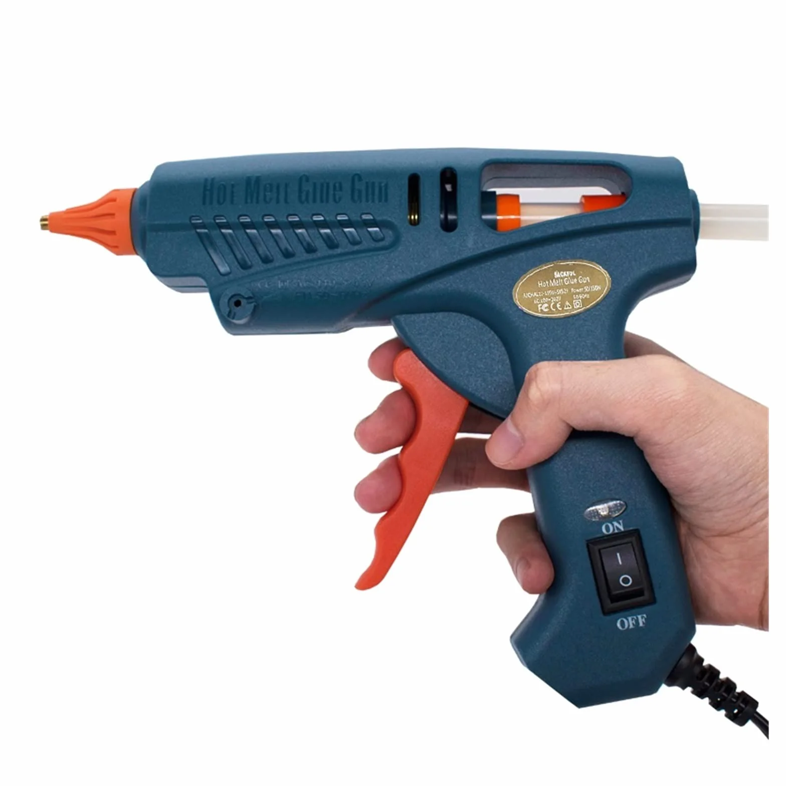 Pistolet do Kleju, Pistolet do klejenia na gorąco 50 W/150 W 100 W dysza miedziana do 11mm klej w sztyfcie rękodzieło domowe DIY klej gorący pistolet torba na narzędzia(4pcs Nozzles,100W)