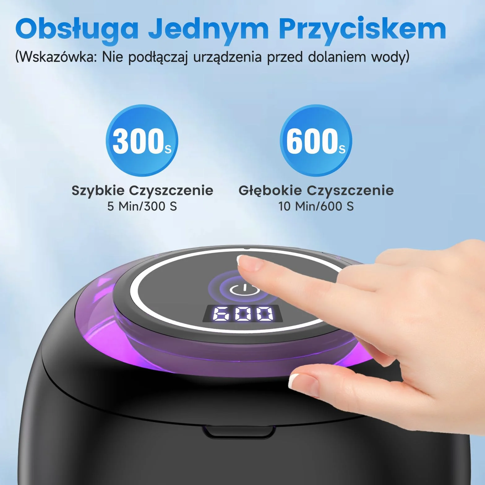 SEANCHEER Urządzenie Do Czyszczenia Ultradźwiękowego | 48000Hz | 24W | 180ML | Czyścik Ultradźwiękowy z lampą UV Do | Protez | Retainerów | Alignerów | Szyn Zębowych | Biżuterii | (Czarny)