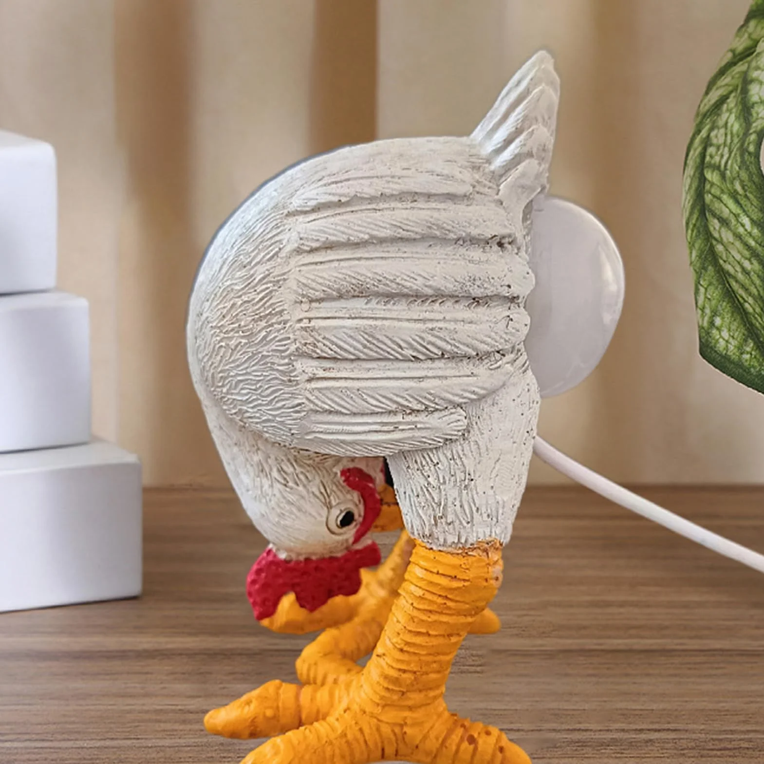 Cute Night Light, Novelty Lamp, Resin Decorative Chicken Lamp with Egg Detail, Funny Home Decor for Bedroom, Easter, Christmas, Birthdays, Thanksgiving, Tabletop Accent, 1 Piece