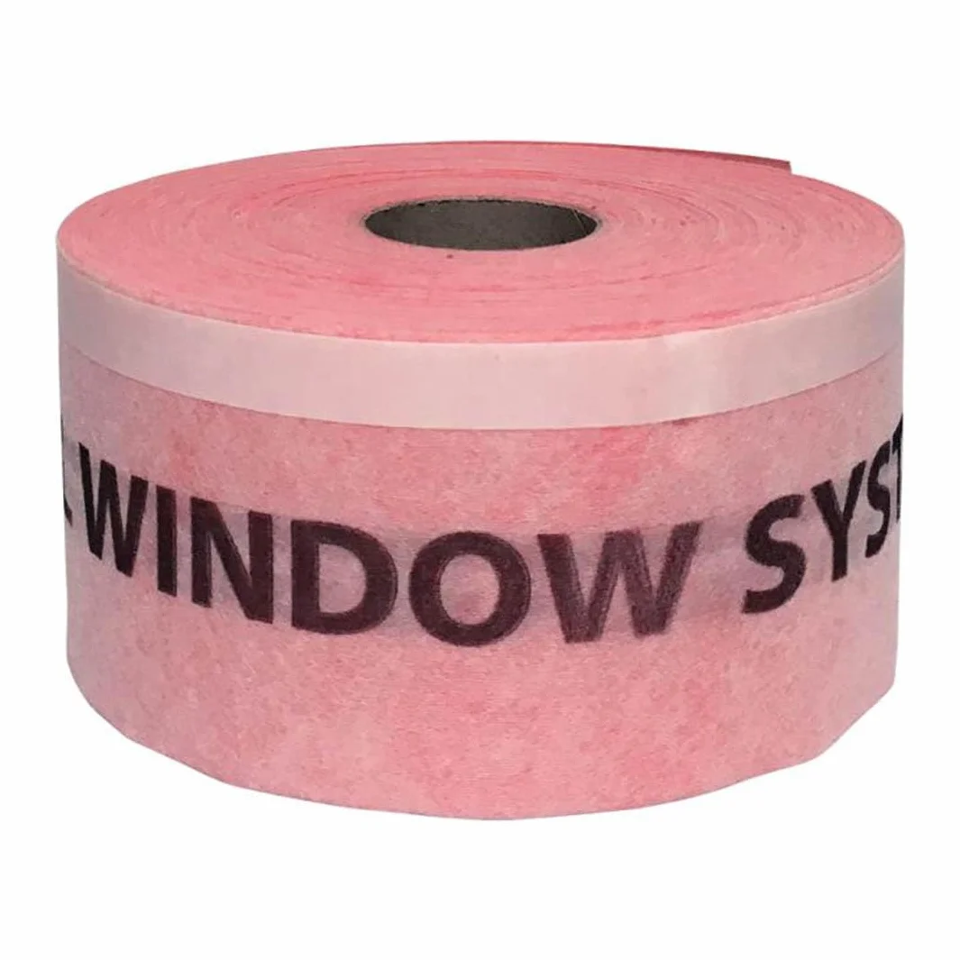Soudal Taśma uszczelniająca z systemem Window-Connection, SWS Inside Standard, wodoodporna, 100 mm x 30 m, czerwona, czarna