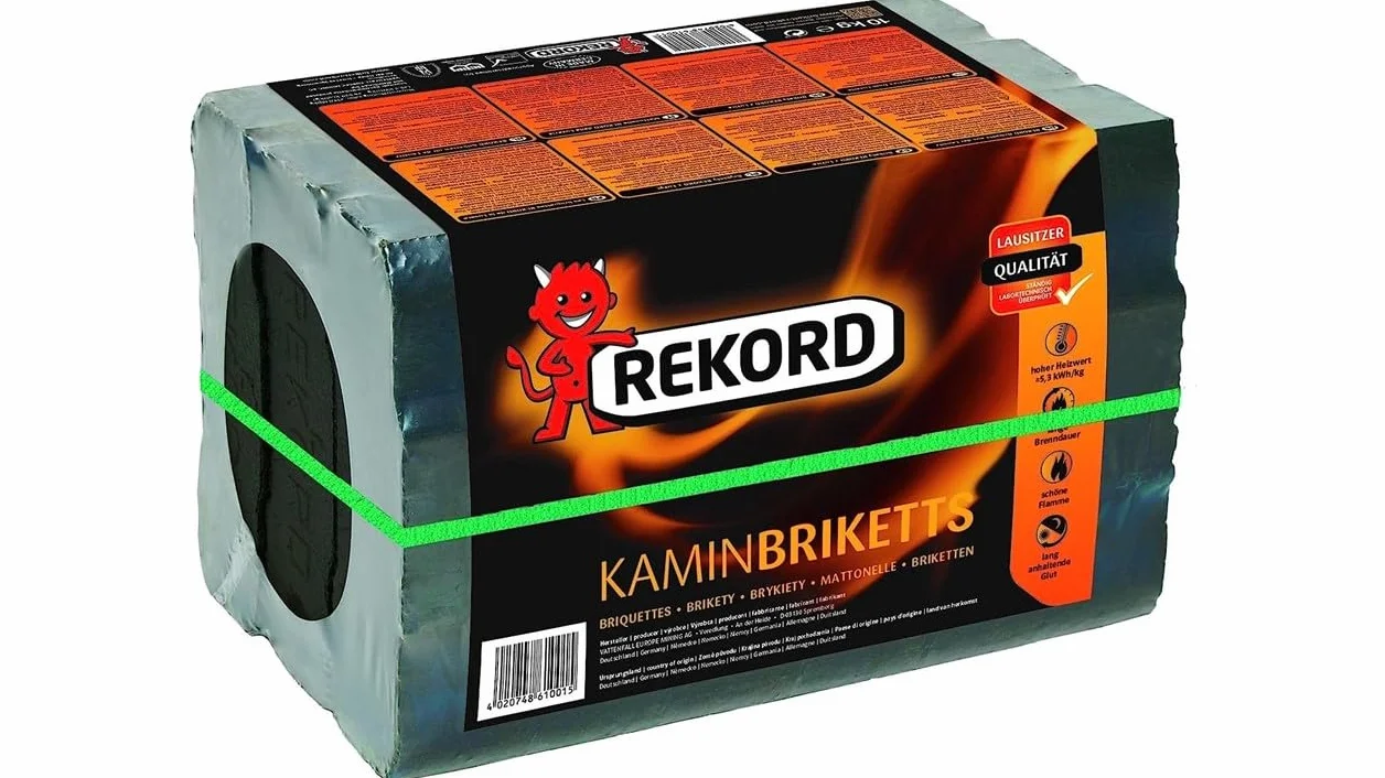 Brennstoff Brykiety z węgla brunatnego Heizprofi - wysoka zawartość energii, dzięki czemu bardzo duża emisja ciepła 2 x 10 kg