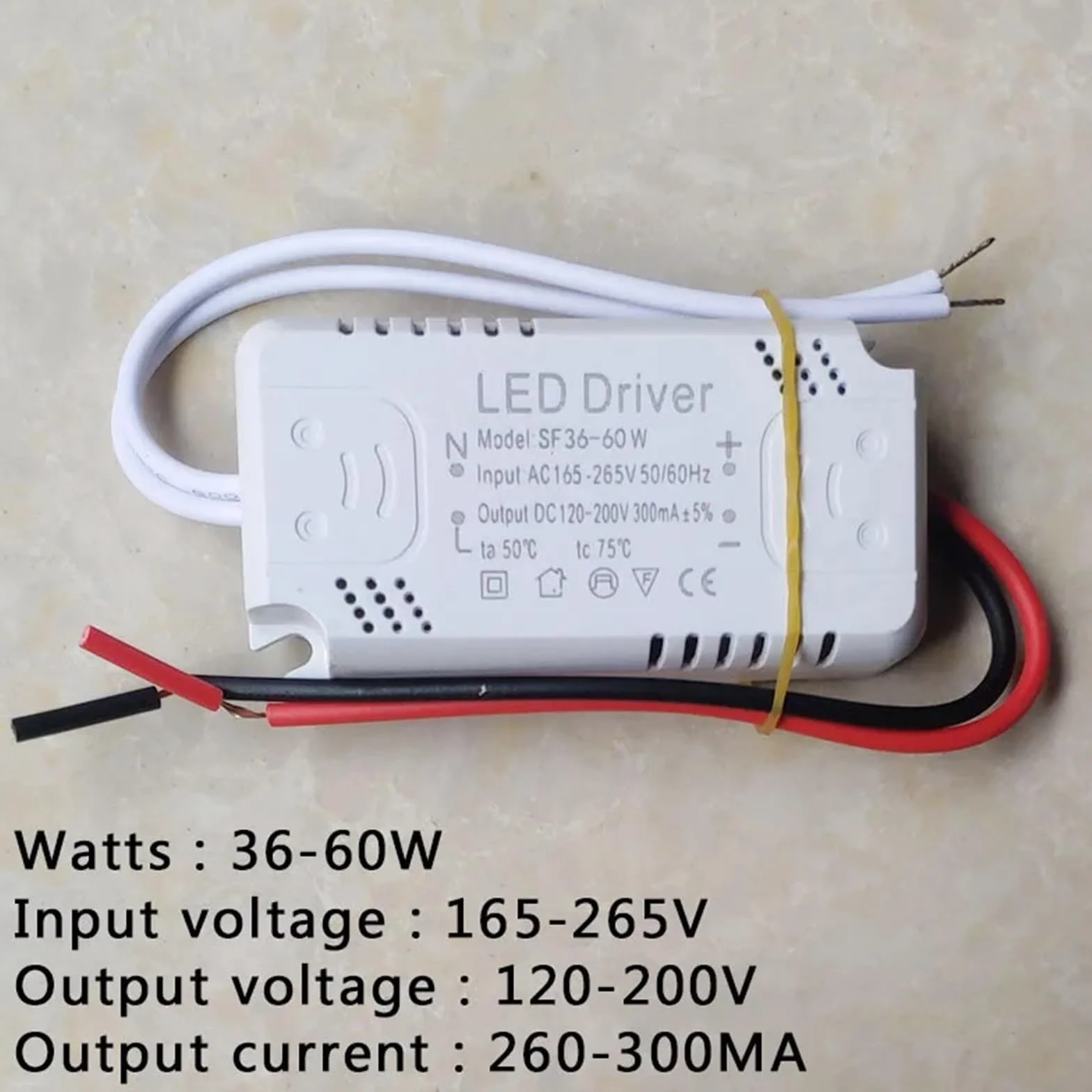 Sterownik LED 300 mA, karta 8-24 W 20-36 W 30-50 W 36-60 W, 70 W, 60-80 W, zasilacz LED, oświetlenie do sterownika światła LED (36-60W)