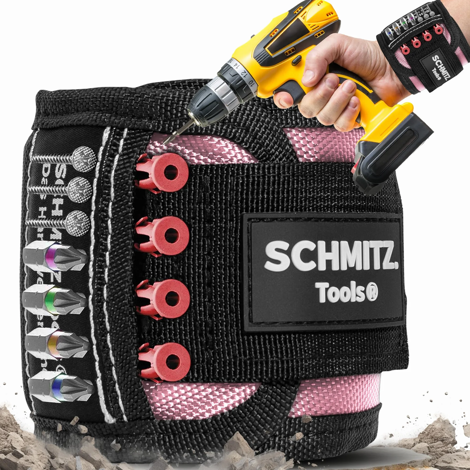 SCHMITZ.Tools Bransoletka magnetyczna Prezenty dla mężczyzn - Gadżet narzędziowy - Prezenty dla rzemieślników - Prezenty dla majsterkowiczów - Kalendarz adwentowy 2024 dla mężczyzn